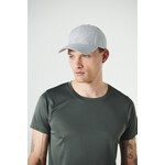 Melange cap unisex met zes panelen