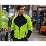 Haines Men fleecejack met softshell vlakken
