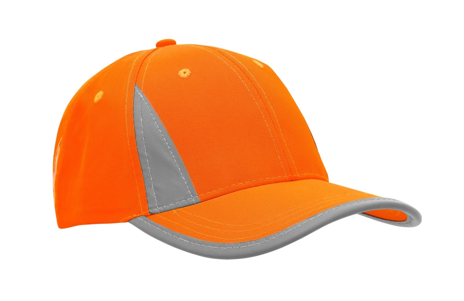 Luminescent Safety Cap With Refelctive Inserts & Trim 100% Polyester 3029