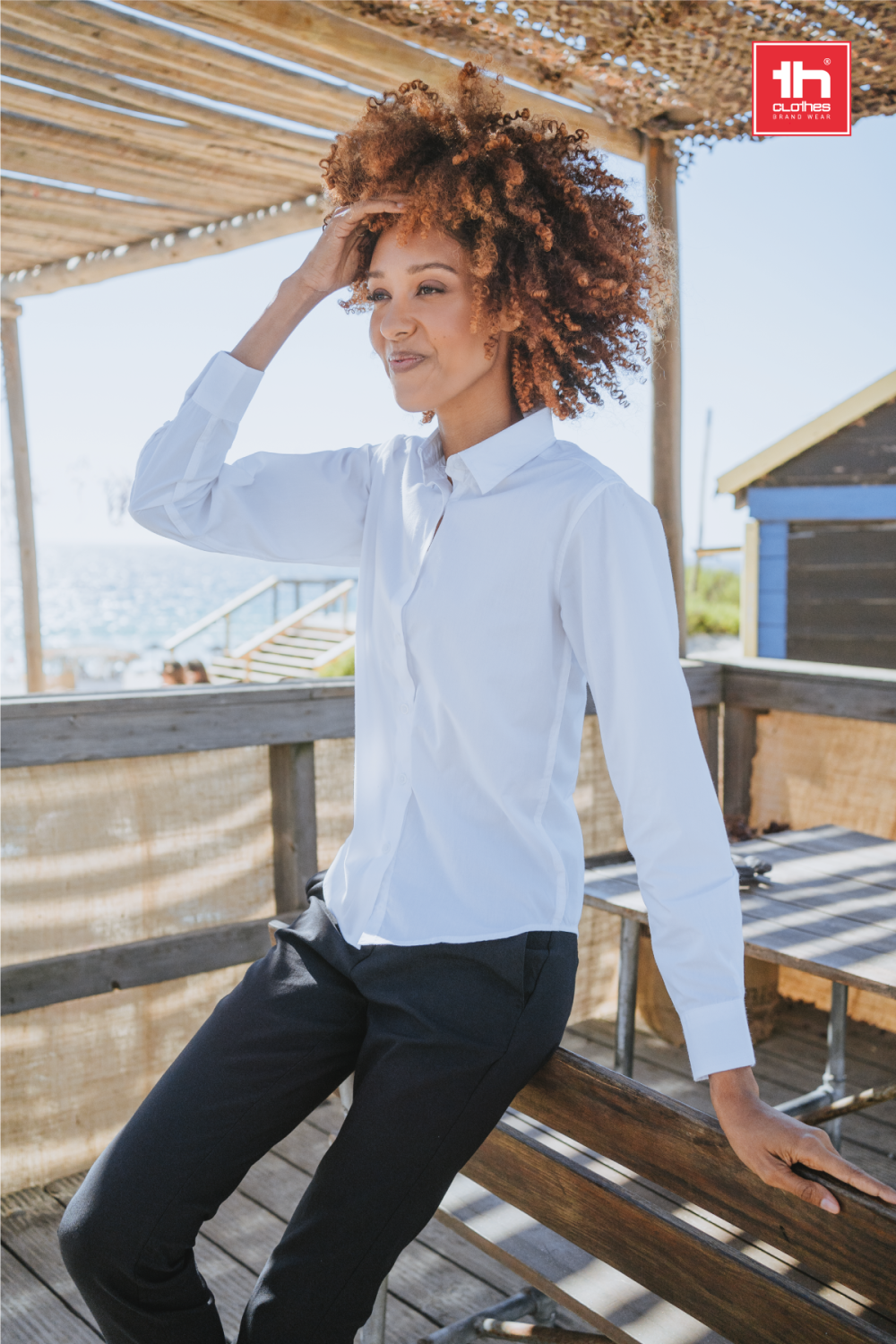 TH Clothes dames long sleeve poplin shirt 115 g/m2 Batalha Woman