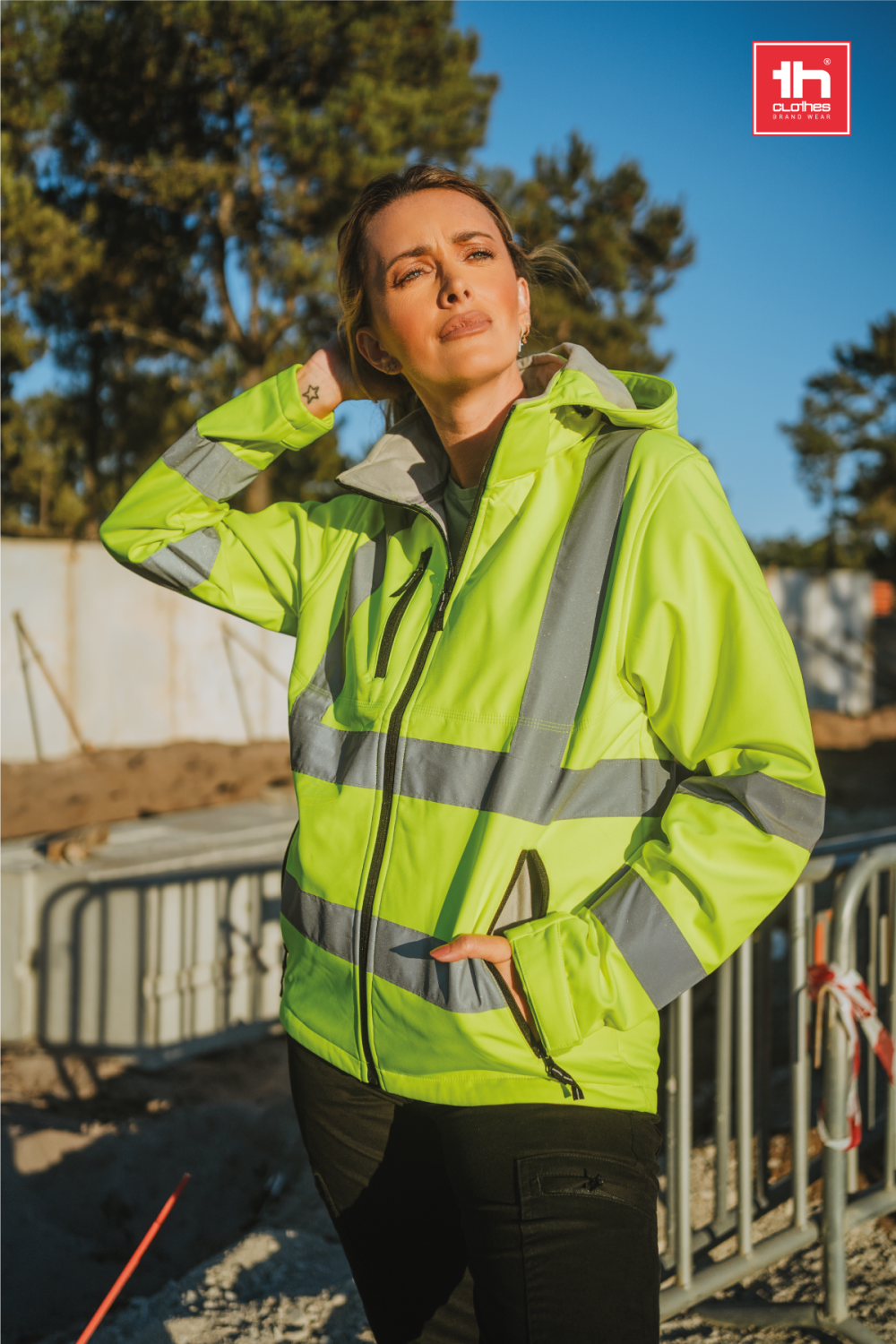 TH Clothes softshell met afneembare capuchon 300 g/m2 Zagreb Work