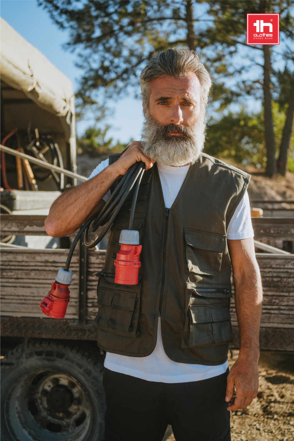 TH Clothes vest verschillende zakken 200 g/m2 Pixel