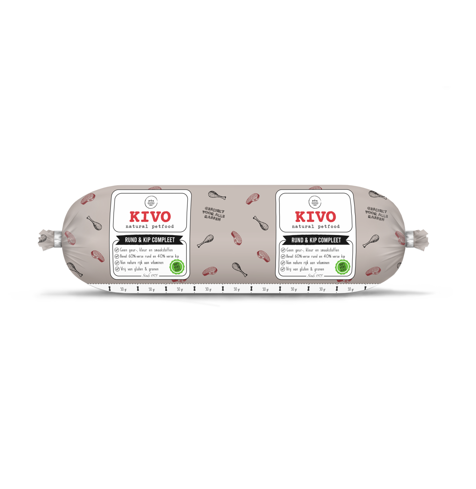 Kivo Rund & Kip Compleet 500 g worst