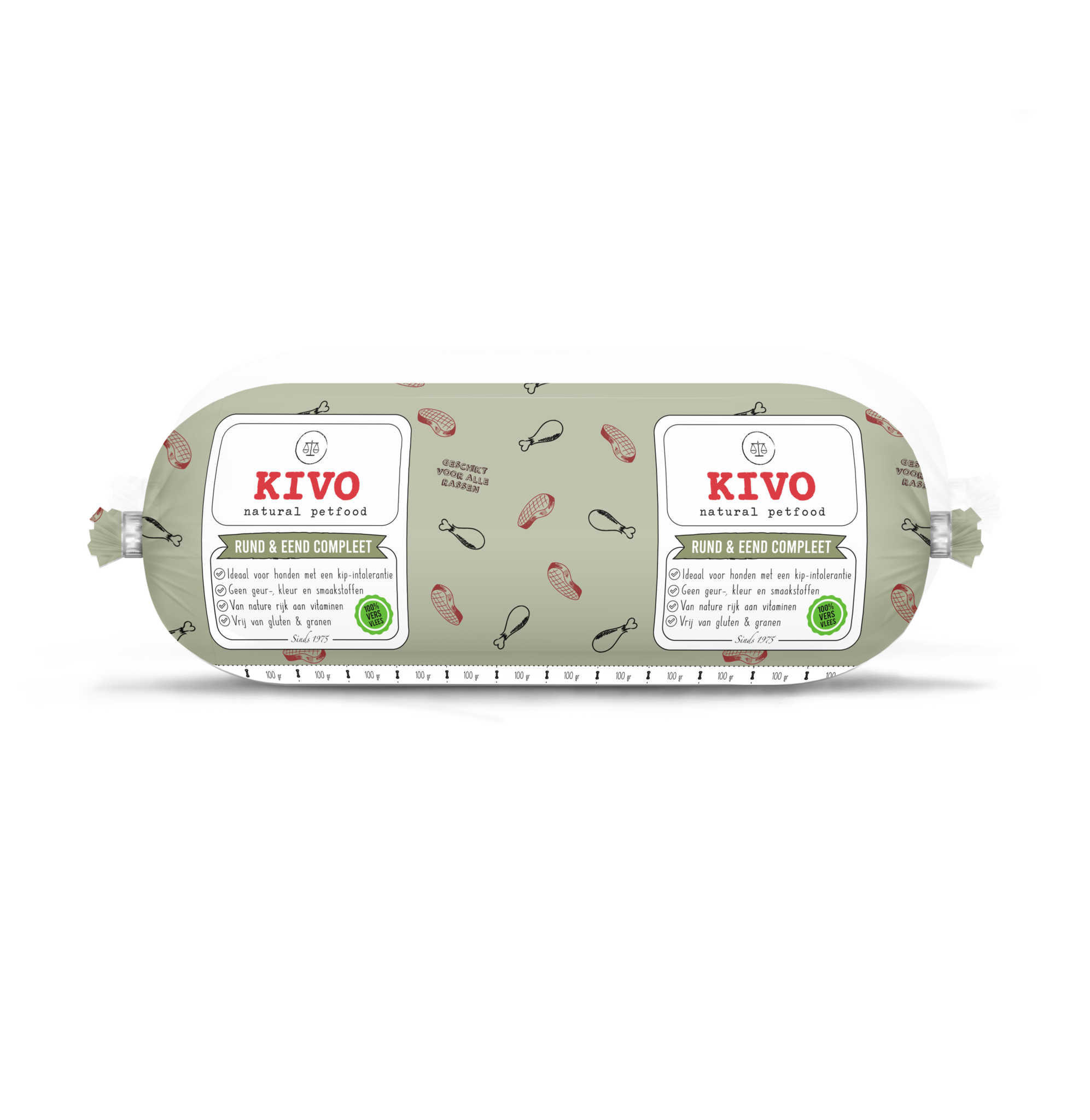 Kivo Rund & Eend Compleet 1000 g worst