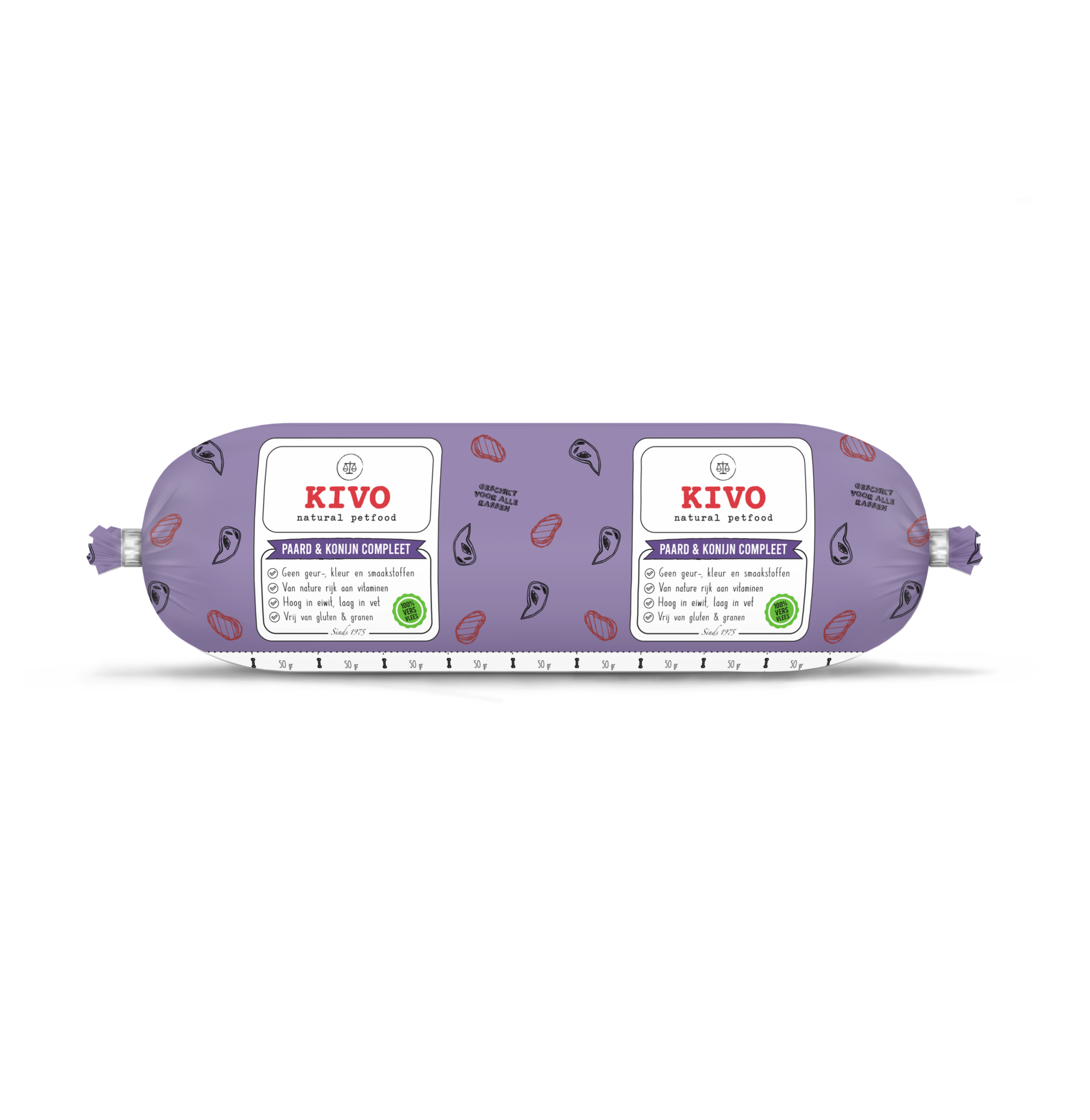 Kivo Paard & Konijn Compleet 500 g worst