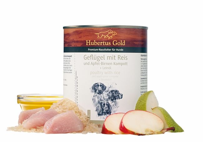 Hubertus Gold menu Adult Kip en rijst 800 g blik