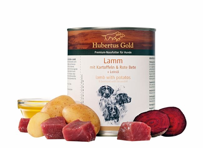 Hubertus Gold menu Adult Lam en Rund 800 g blik