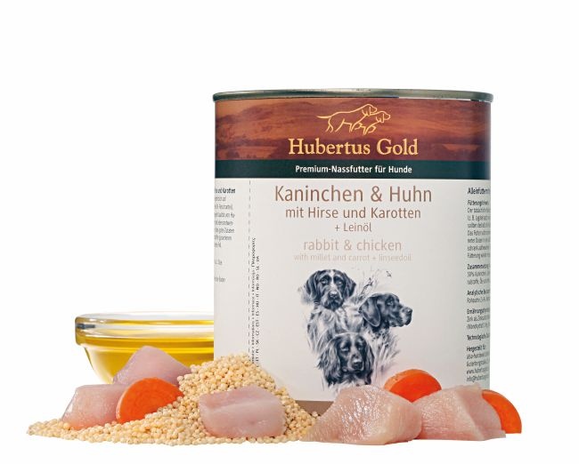 Hubertus Gold menu Adult Konijn en Kip 800 g blik