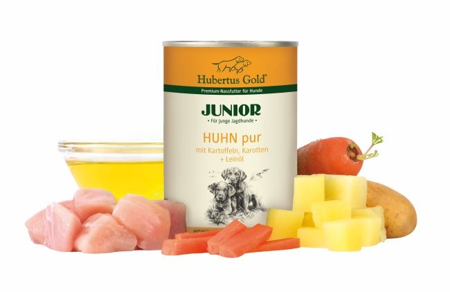 Hubertus Gold menu Junior Kip en aardappel 400 g blik