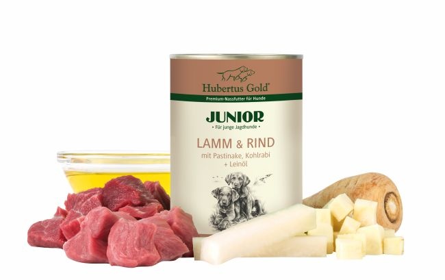 Hubertus Gold menu Junior Lam en Rund 400 g blik