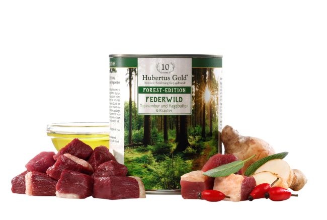 Hubertus Gold seizoensmenu Forest Edition 'Federwild' (Gans en Eend) 800 g blik
