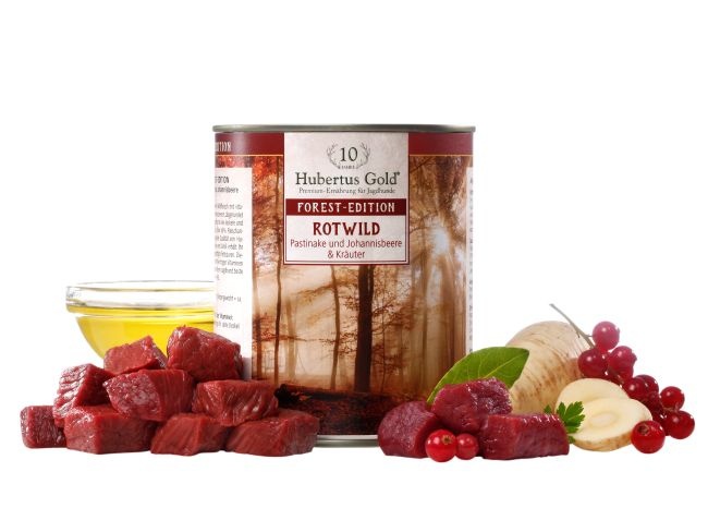 Hubertus Gold seizoensmenu Forest Edition 'Rotwild' (Hert en Ree) 800 g blik