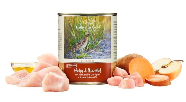 Hubertus Gold seizoensmenu Bockjagd 2024 (Kip en Kwartel) 800 g blik