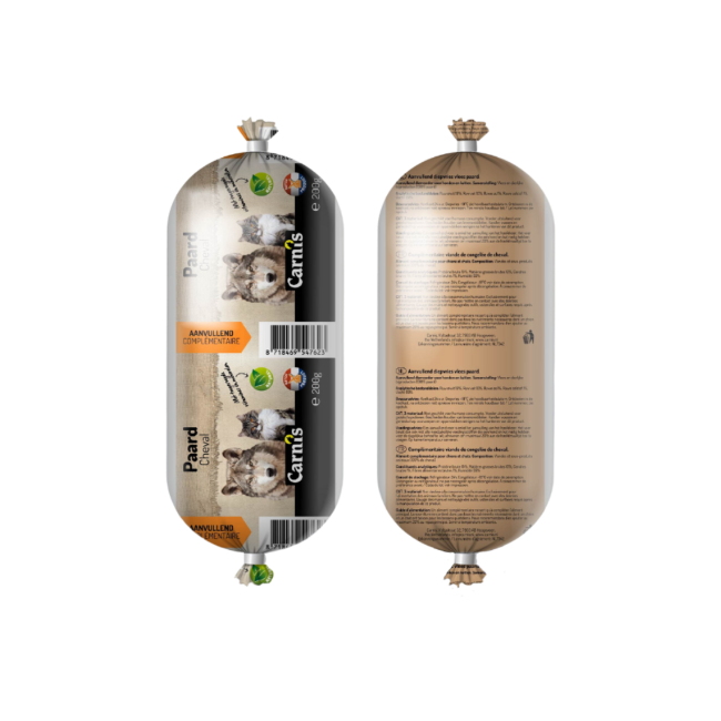 Carnis Aanvullend diepvries vlees Paard 200 g worst