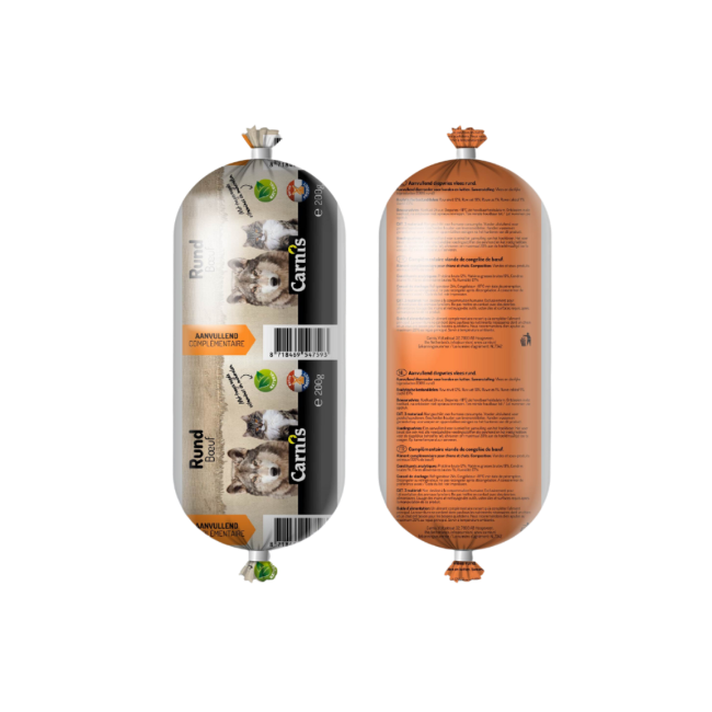 Carnis Aanvullend diepvries vlees Rund 200 g worst