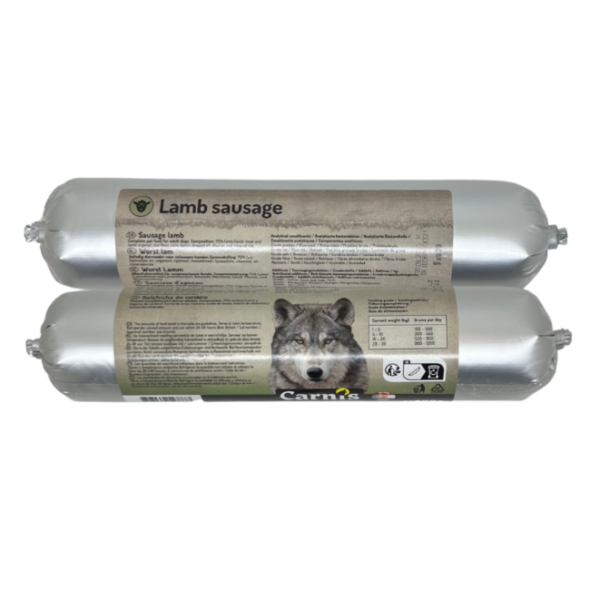 Carnis gestoomde worst Lam 400 g