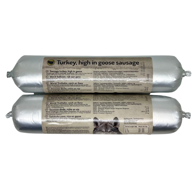 Carnis gestoomde worst Kalkoen, rijk aan Gans 400 g