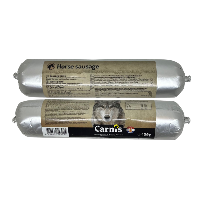 Carnis gestoomde worst Paard 400 g