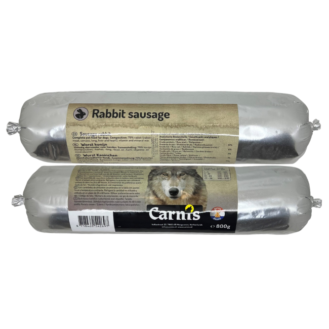 Carnis gestoomde worst Konijn 800 g
