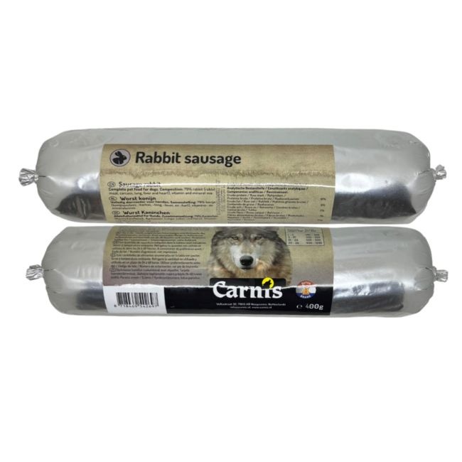 Carnis gestoomde worst Konijn 400 g