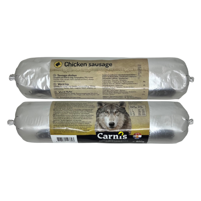 Carnis gestoomde worst Kip 800 g