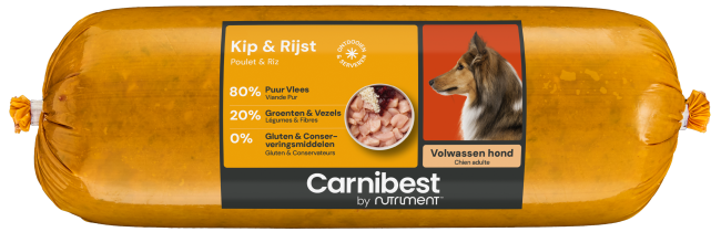 Carnibest Kip & rijst 1000 g worst