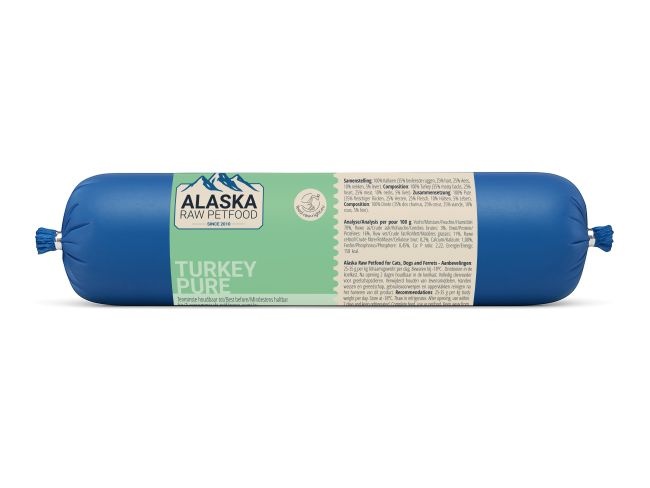 Alaska kat Pure Kalkoen 250 g worst