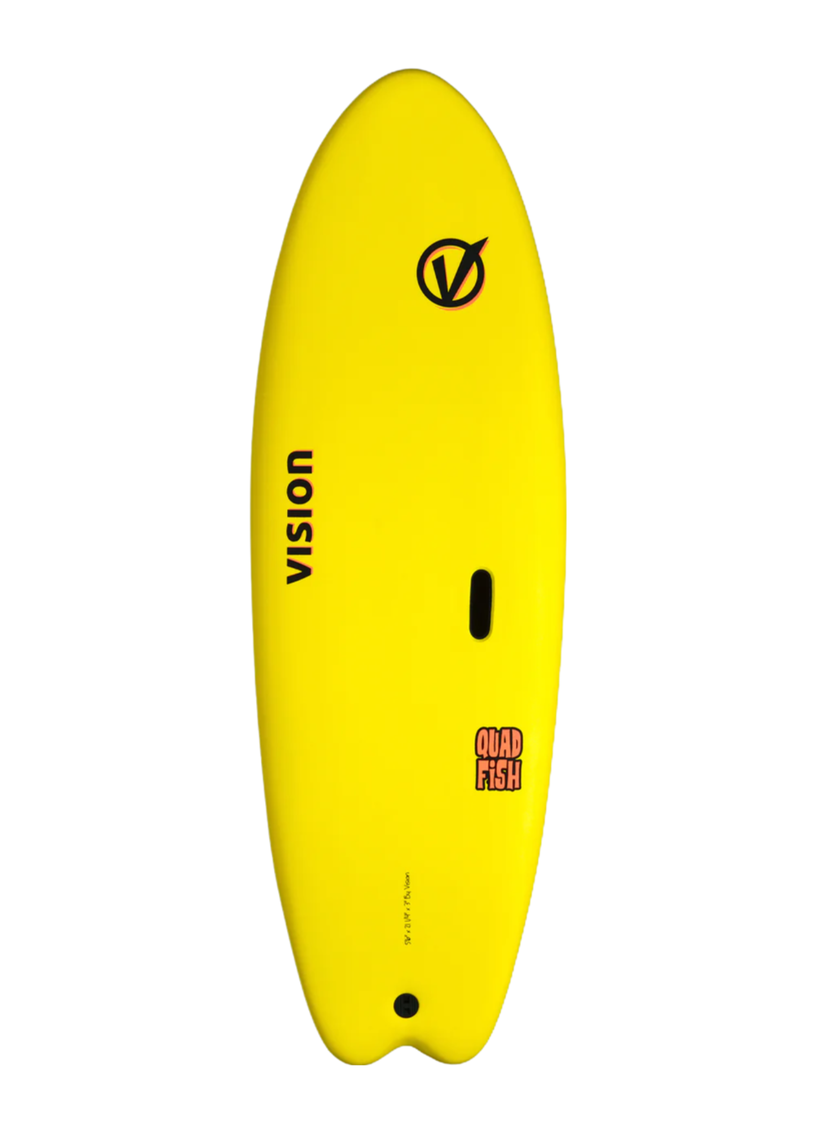 Vision Vision 5'6 quad fish yellow