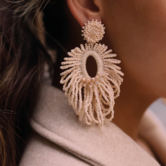 Anna Earrings - Beige