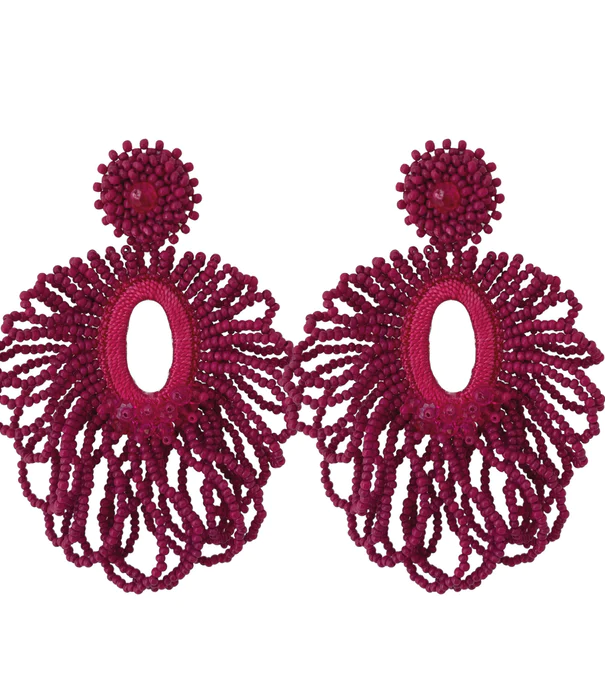 Paulie Pocket Anna Earrings - Fuchsia