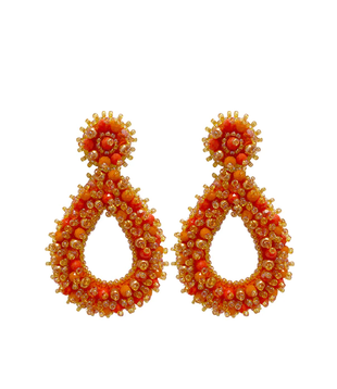 Drops Beads Earrings - Orange