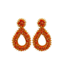 Drops Beads Earrings - Orange