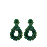 Small Drops Beads Earrings - Green