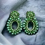 Earring Green Beads Pin