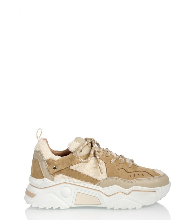 DWRS PLUTO teddy - Sneakers | Off white / Cognac