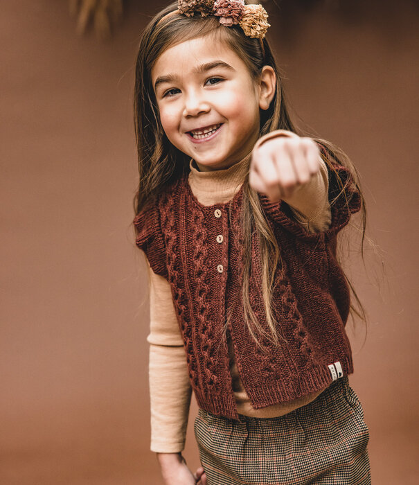 LOOXS Little LOOXS Little knitted gilet Red Wine