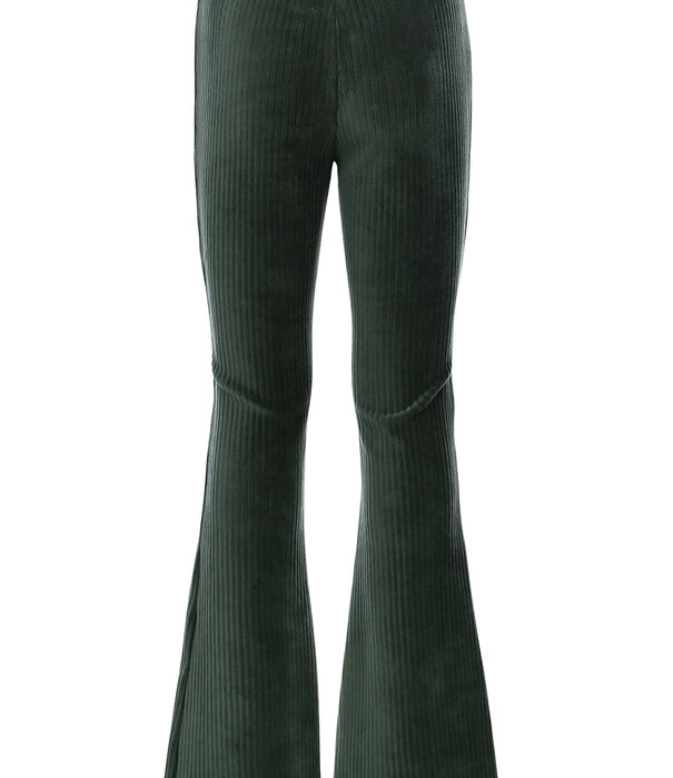 LOOXS Little LOOXS Little velours rib flare pants Forest Green