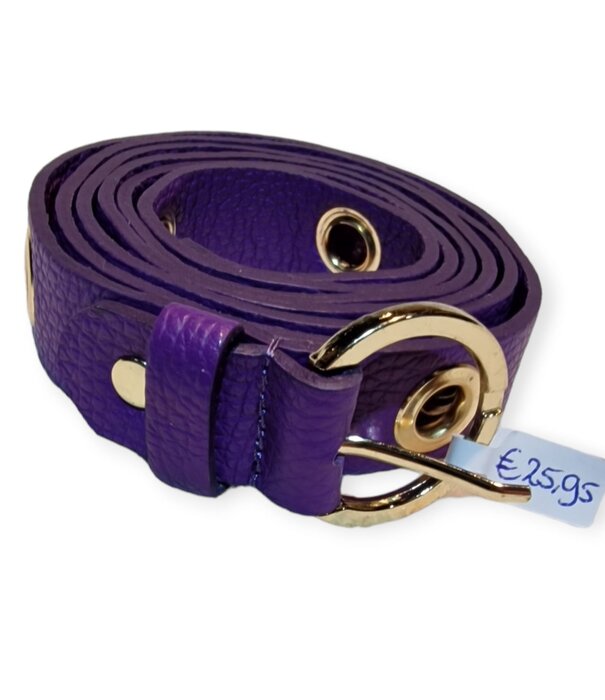 Leather Belt Purple