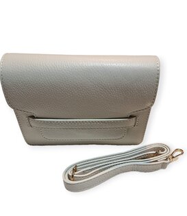 Leather Handbag  Beige