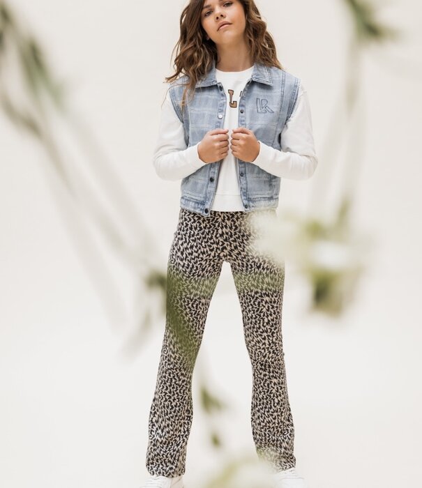 LOOXS 10SIXTEEN 10Sixteen jacquard flare pants - antra spots