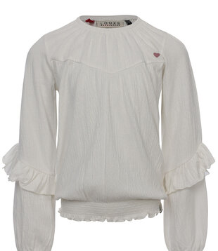 Little crincle jersey top - Soft white