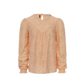 Little wide lace top - Soft apricot