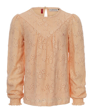 Little wide lace top - Soft apricot