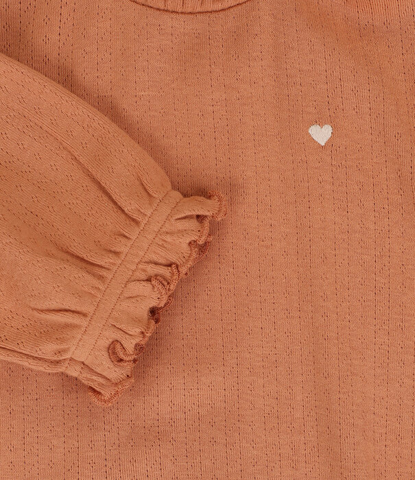 LOOXS Little Little pointel T-shirt  s/s - Soft apricot