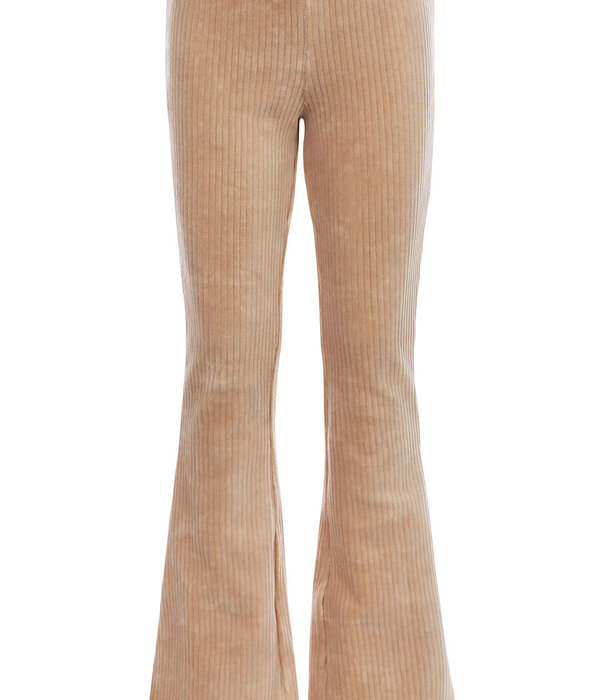 LOOXS Little Little rib flare pants - Natural