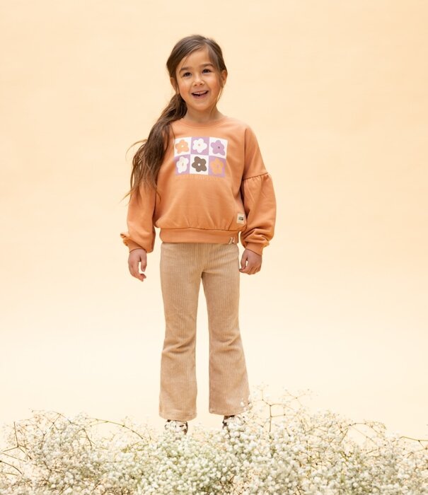 LOOXS Little Little rib flare pants - Natural