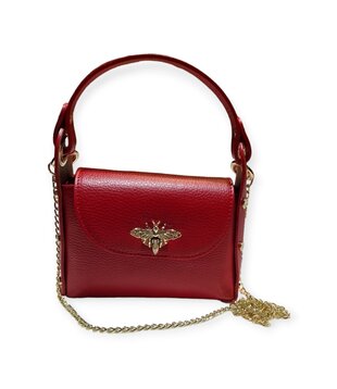 Handbag Leather Red