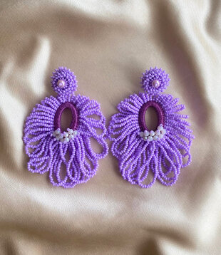 ANNA EARRINGS - LILA