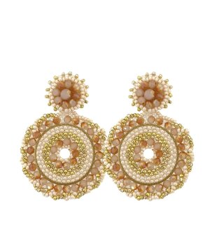 NINA EARRINGS BEIGE