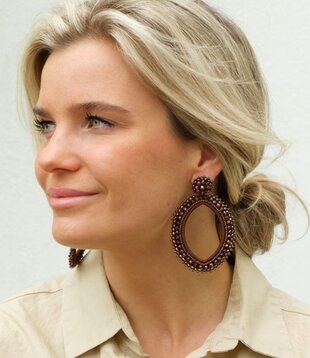 ISABELLA EARRINGS BROWN